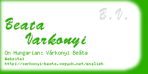 beata varkonyi business card